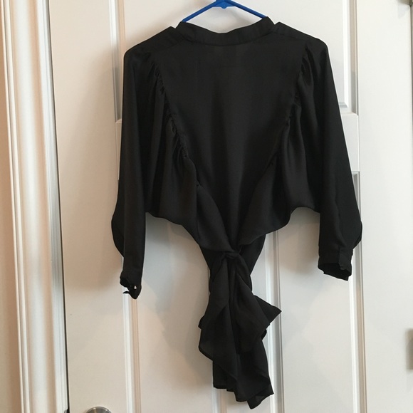 Tristan America | silky black blouse - Picture 2 of 4